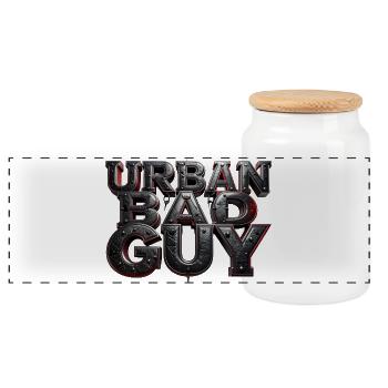Bad Guy Urban Fetish - Panorama Keksdose mit Holzdeckel - Weiß - Vorne
