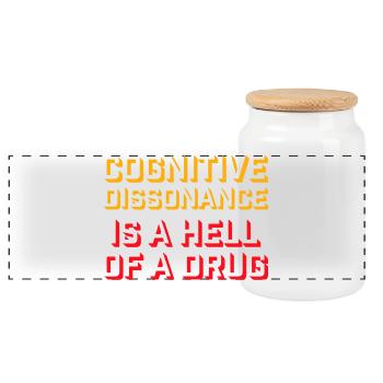 La dissonance cognitive est un sacré dicton. - Boîte à biscuits avec couvercle en bois - blanc - Devant