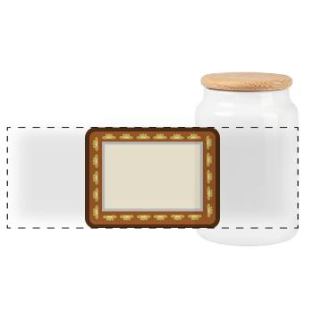 Cadre photo - Boîte à biscuits avec couvercle en bois - blanc - Devant