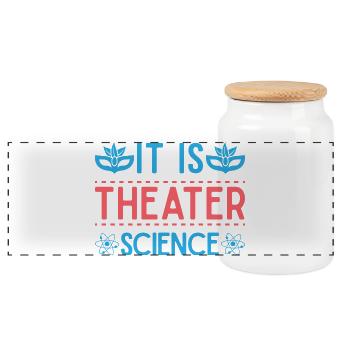 Théâtre musical C’est un cadeau scientifique théâtral - Boîte à biscuits avec couvercle en bois - blanc - Devant
