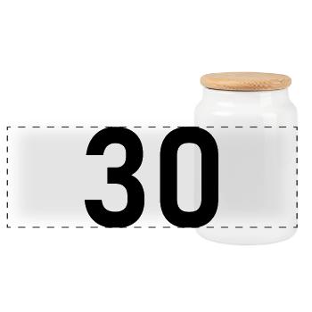 ANNIVERSAIRE. HAPPY BIRTHDAY. JOYEUX ANNIVERSAIRE. - Boîte à biscuits avec couvercle en bois - blanc - Devant