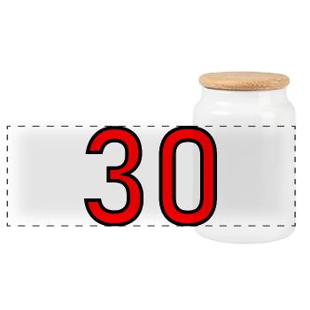 ANNIVERSAIRE. HAPPY BIRTHDAY. JOYEUX ANNIVERSAIRE. - Boîte à biscuits avec couvercle en bois - blanc - Devant