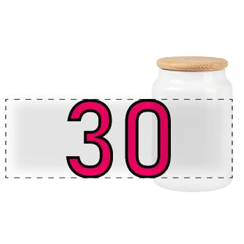 ANNIVERSAIRE. HAPPY BIRTHDAY. JOYEUX ANNIVERSAIRE. - Boîte à biscuits avec couvercle en bois - blanc - Devant