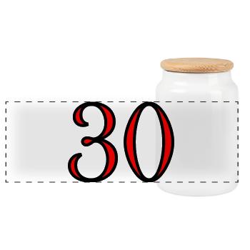 ANNIVERSAIRE. HAPPY BIRTHDAY. JOYEUX ANNIVERSAIRE. - Boîte à biscuits avec couvercle en bois - blanc - Devant