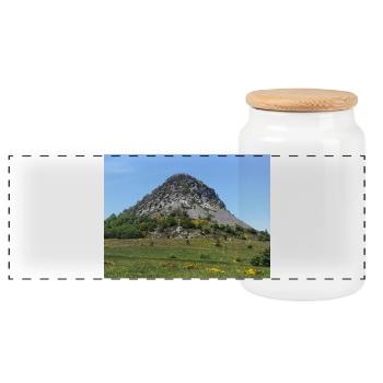 Ardèche Mountain Landscape – France - Boîte à biscuits avec couvercle en bois - blanc - Devant