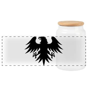 Adler Allemagne - Boîte à biscuits avec couvercle en bois - blanc - Devant