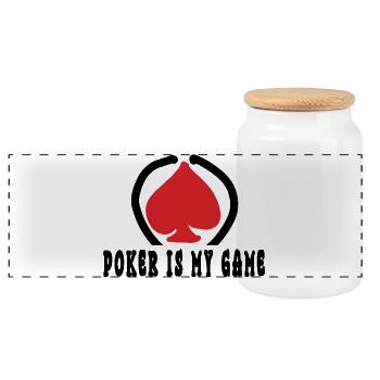 Costume de cartes de poker As of Spades - Boîte à biscuits avec couvercle en bois - blanc - Devant