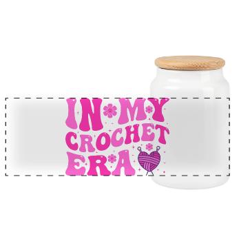 Dans ma zone crochet - Boîte à biscuits avec couvercle en bois - blanc - Devant