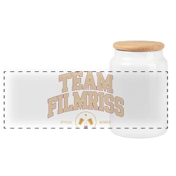 Mallorca Team Filmriss Party JGA Partycrew Malle - Panoramic Cookie Jar with Wooden Lid - white - Front