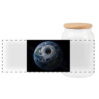 Portail du Vortex Terrestre - Boîte à biscuits avec couvercle en bois - blanc - Devant