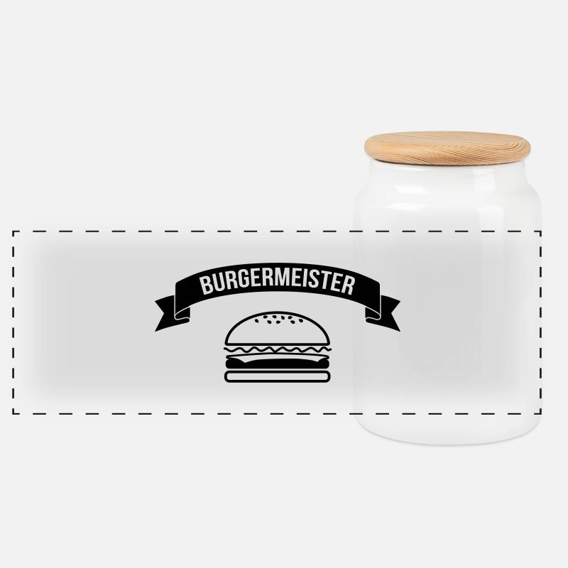 Burgermeister - Panorama Keksdose mit Holzdeckel - Weiß