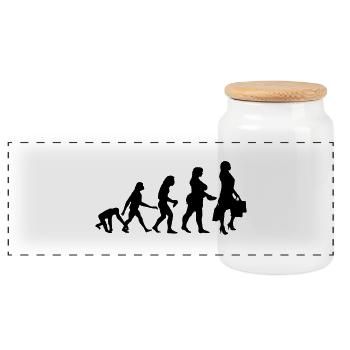 SHOPPING QUEEN EVOLUTION - Panorama Keksdose mit Holzdeckel - Weiß - Vorne