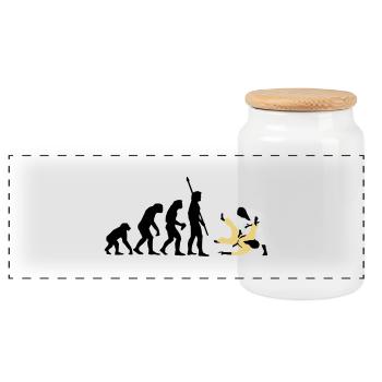 evolution_judo_a_3c - Boîte à biscuits avec couvercle en bois - blanc - Devant