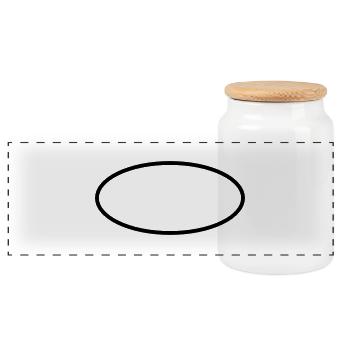 Mathematik Symbol - Ellipse - Panorama Keksdose mit Holzdeckel - Weiß - Vorne