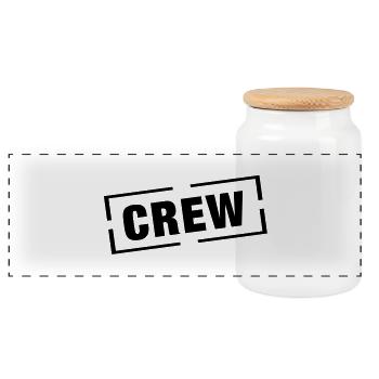 crew__f1 - Boîte à biscuits avec couvercle en bois - blanc - Devant