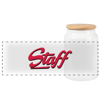 staff - Panorama Keksdose mit Holzdeckel - Weiß - Vorne
