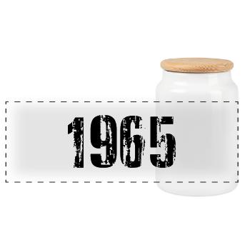 1965 - Panorama Keksdose mit Holzdeckel - Weiß - Vorne