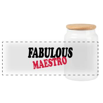 Fabulous maestro 111 - Panorama Keksdose mit Holzdeckel - Weiß - Vorne