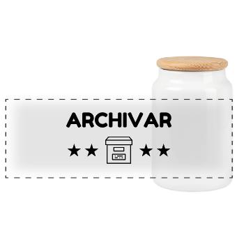 Archiviste / Archives / Travail / Métier / Job - Boîte à biscuits avec couvercle en bois - blanc - Devant