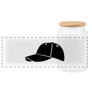 Baseballcap - Panorama Keksdose mit Holzdeckel - Weiß - Vorne
