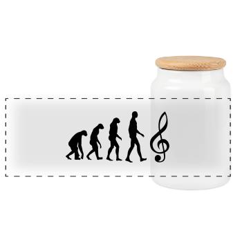 musique / musicien / music / musician - Boîte à biscuits avec couvercle en bois - blanc - Devant