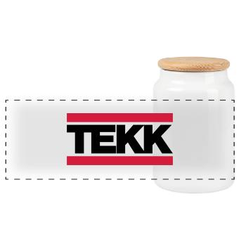TEKK - Panorama Keksdose mit Holzdeckel - Weiß - Vorne