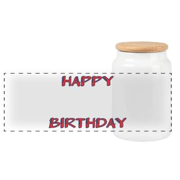 ALLES GUTE ZUM GEBURTSTAG. ALLES GUTE ZUM GEBURTSTAG. JAHRESTAG. - Panorama Keksdose mit Holzdeckel - Weiß - Vorne