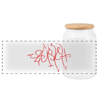 The Most Real Zurich Souvenir - Panoramic Cookie Jar with Wooden Lid - white - Front