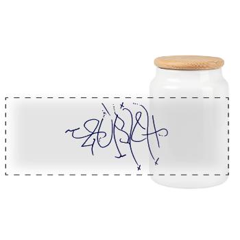 Le cadeau ultime de Zurich - Boîte à biscuits avec couvercle en bois - blanc - Devant