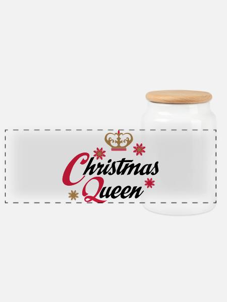 Weihnachten - Panorama Keksdose mit Holzdeckel - Weiß