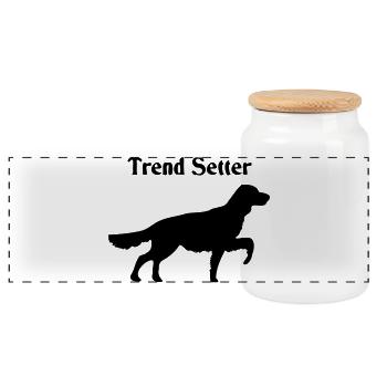 Trend Setter - Boîte à biscuits avec couvercle en bois - blanc - Devant