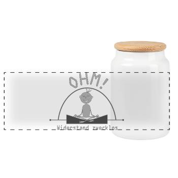 Résistance ohm futile, physicien, électricien - Boîte à biscuits avec couvercle en bois - blanc - Devant