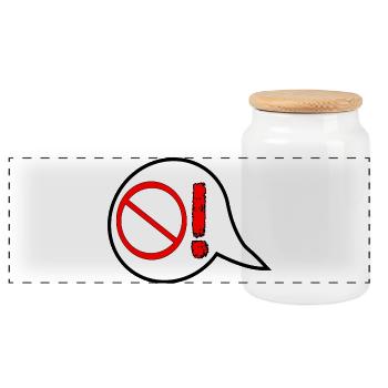 PANNEAUX D’INTERDICTION DE CIRCULATION - ESCALADE COLÈRE DICTONS - Boîte à biscuits avec couvercle en bois - blanc - Devant