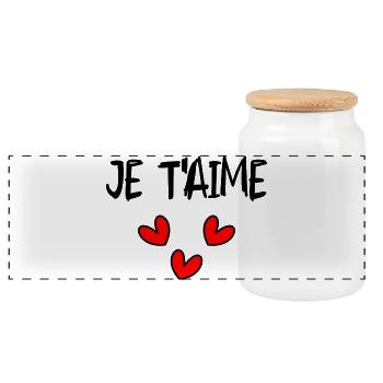 MARIEE. FUTURE MARIEE. EVJF. TEAM. TEAM MARIEE - Boîte à biscuits avec couvercle en bois - blanc - Devant
