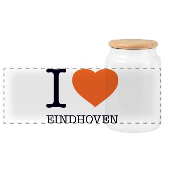 J’ADORE EINDHOVEN - Boîte à biscuits avec couvercle en bois - blanc - Devant