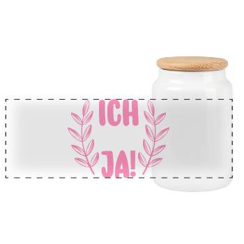 Enterrement de vie de garçon Équipe Mariée Enterrement de vie de jeune fille - Boîte à biscuits avec couvercle en bois - blanc - Devant
