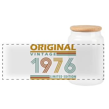 Original Vintage 1976 Édition Limitée - Boîte à biscuits avec couvercle en bois - blanc - Devant