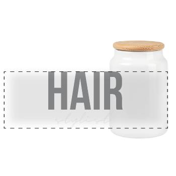 Coiffeuse de mariage – Coiffeuse de mariée beauté - Boîte à biscuits avec couvercle en bois - blanc - Devant