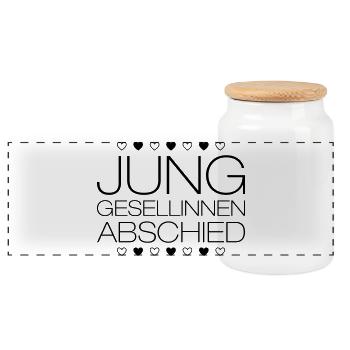 Enterrement de vie de jeune fille Jga - Boîte à biscuits avec couvercle en bois - blanc - Devant