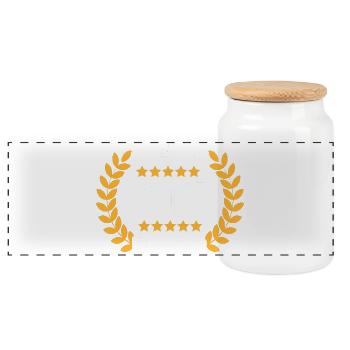 Beste April aller Zeiten Legende Name Geschenk - Panorama Keksdose mit Holzdeckel - Weiß - Vorne