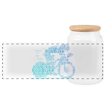 Un incontournable pour les vrais vélos de route - Boîte à biscuits avec couvercle en bois - blanc - Devant