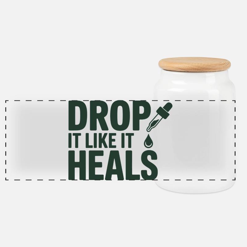 Homéopathie, lâche-le comme ça guérit professionnellement - Boîte à biscuits avec couvercle en bois - blanc