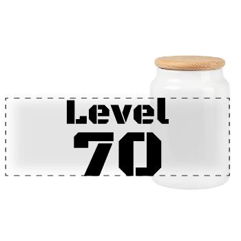 Level 70 - Panorama Keksdose mit Holzdeckel - Weiß - Vorne