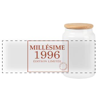 Millésime 1996 30 ans Anniversaire Vintage Cadeau. - Boîte à biscuits avec couvercle en bois - blanc - Devant