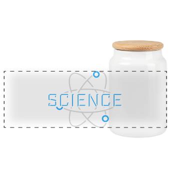 Déclaration scientifique : Déclaration sur l’éducation des nerds - Boîte à biscuits avec couvercle en bois - blanc - Devant