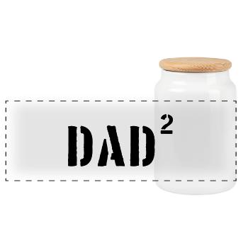 DAD -2 - Panorama Keksdose mit Holzdeckel - Weiß - Vorne