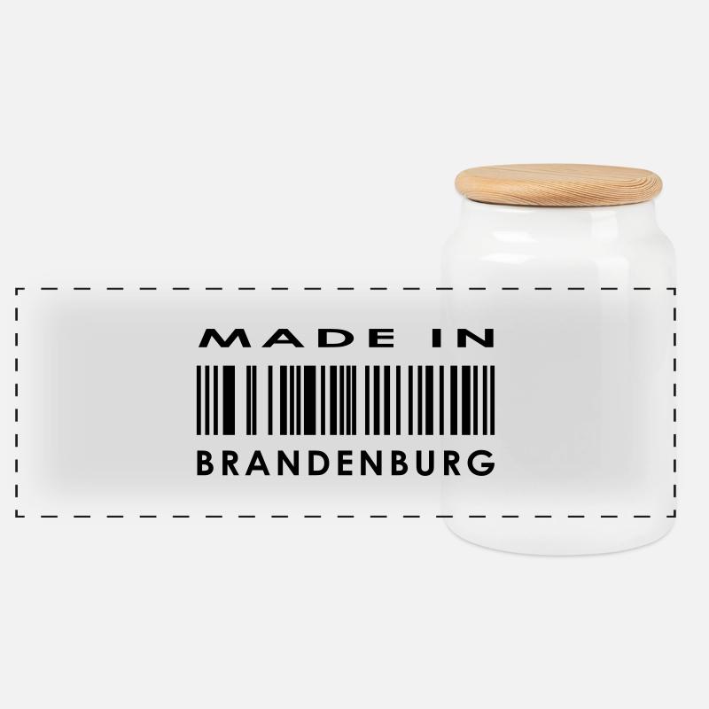 Made in Brandenburg - Panorama Keksdose mit Holzdeckel - Weiß