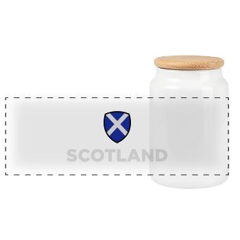 Drapeau national d'Ecosse - Boîte à biscuits avec couvercle en bois - blanc - Devant