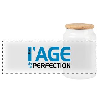 L'Age de la Perfection (2c) - Panorama Keksdose mit Holzdeckel - Weiß - Vorne