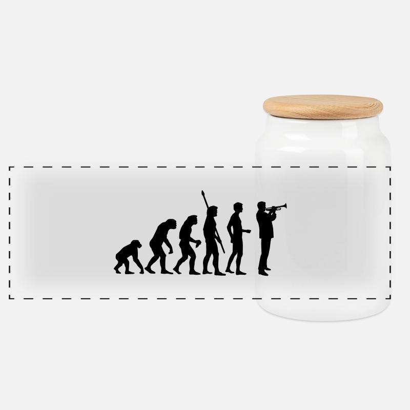 evolution_trompeter - Panorama Keksdose mit Holzdeckel - Weiß